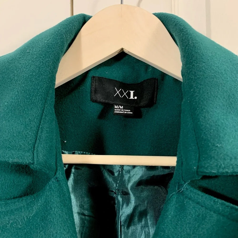🌲 Forest Green Pea Coat 🌲 - Picture 2 of 4